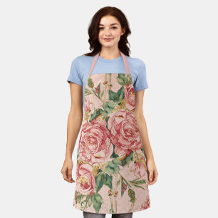 Romantic Valentine's Day with Lovely Roses,Pink Apron