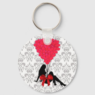 Romantic Valentines design Keychain