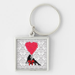 Romantic Valentines design Keychain