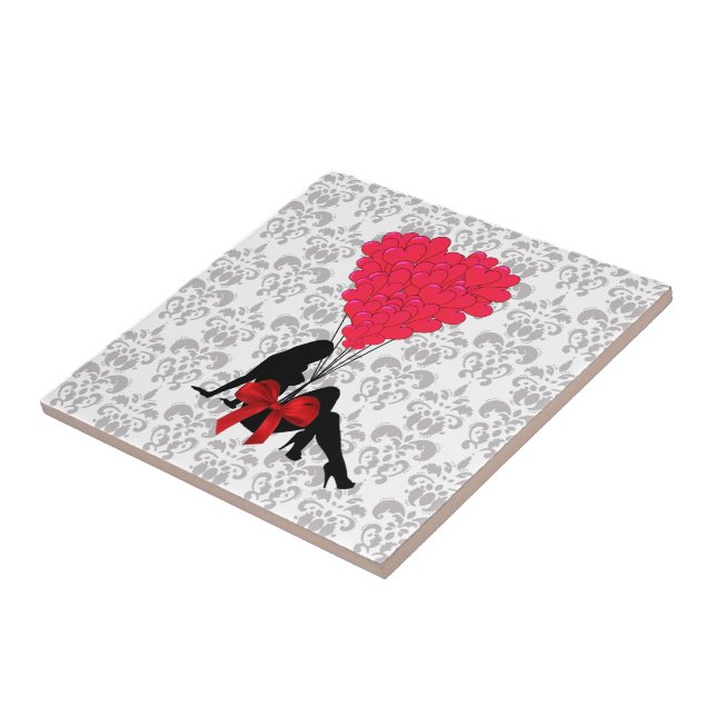 Romantic Valentines design Tile (Side)