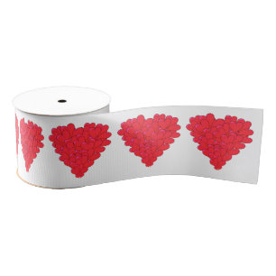 Romantic Valentines love heart Grosgrain Ribbon