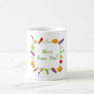 Romantic Vegetarian Day Minimalist  Cute Coffee Mug