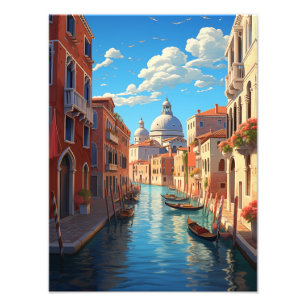 Romantic Venice Canal Gondola #4 Photo Print