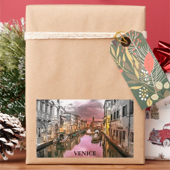 Romantic Venice Italy Gondola City view Sticker (Holiday)