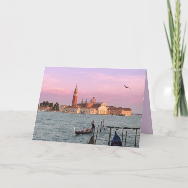 Romantic Venice Italy Greeting Card (Front)