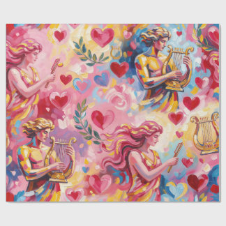 Romantic Venus And Poetic Apollo Wrapping Paper