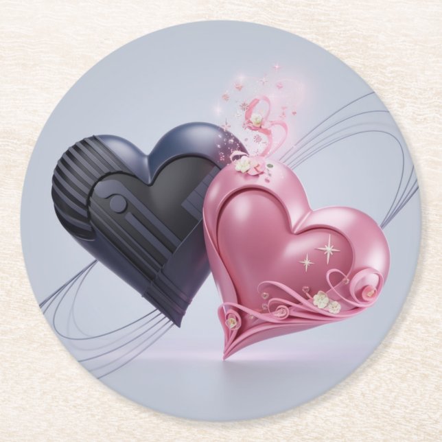Romantic Vibes Drink Coaster (Front)
