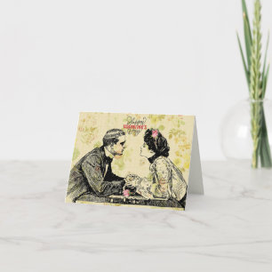 Romantic Victorian Couple Valentine's Day  Card