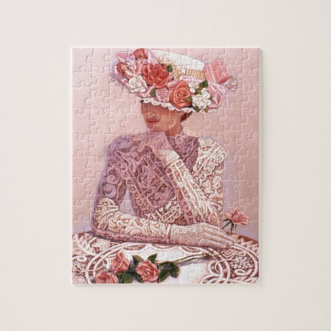 Romantic Victorian Lady Jigsaw Puzzle (Vertical)