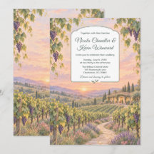 Romantic Vineyard Sunset Wedding