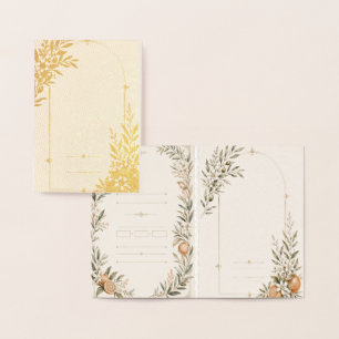 Romantic Vineyard Wedding Stationery  Foil Card