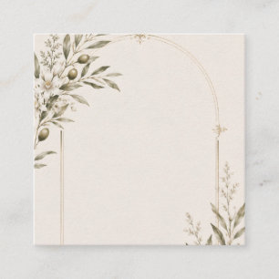 Romantic Vineyard Wedding Stationery  Square Business Card