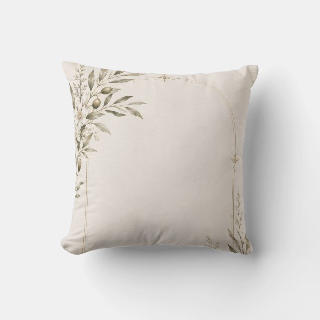 Romantic Vineyard Wedding Stationery  Throw Pillow (Front)