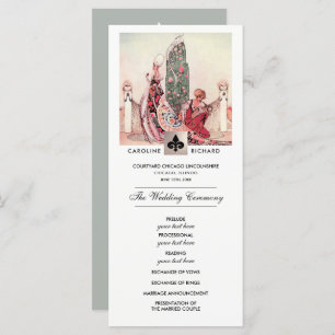 Romantic Vintage Art  Custom Wedding Program
