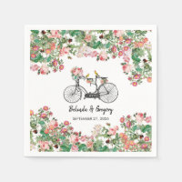 Romantic Vintage Bicycle Flowers & Birds Wedding