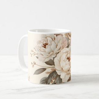 Romantic Vintage Floral Bouquet Pattern Coffee Mug