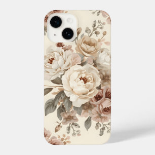 Romantic Vintage Floral Bouquet Pattern iPhone 14 Case