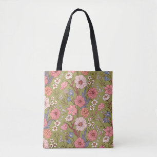 “Romantic Vintage Flower Eco Tote” Tote Bag