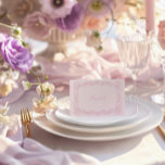 Romantic Vintage Frame Bridal Shower Place Card<br><div class="desc">Crafted with intricate detail and a delicate vintage-inspired design, these place cards are the perfect addition to your table settings. The romantic pink hue exudes warmth and charm, while the vintage frame adds a touch of sophistication. Each card provides a beautiful way to guide your guests to their seats, ensuring...</div>