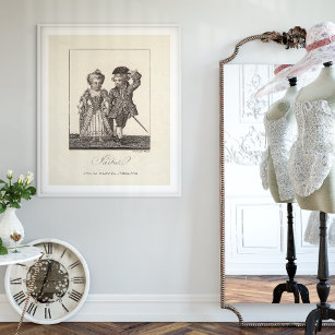 Romantic Vintage French Louis XVI Couple Poster