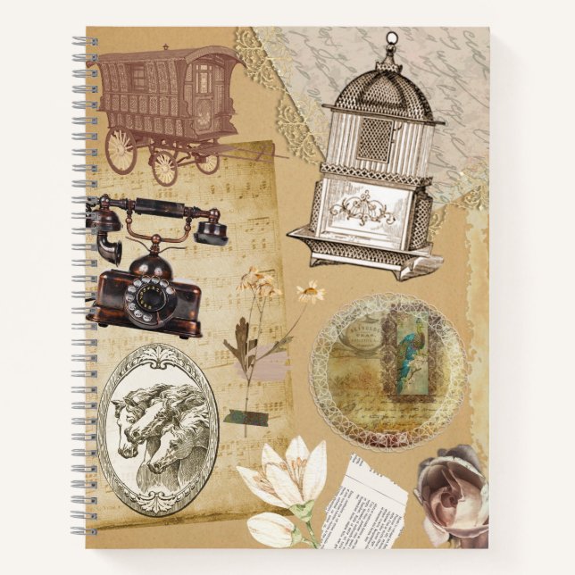 Romantic Vintage Journal Notebook  (Front)
