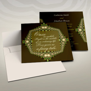 Romantic Vintage Lace Fairytale Wedding Invitation