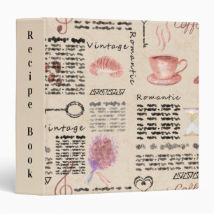 Romantic vintage newspaper binder
