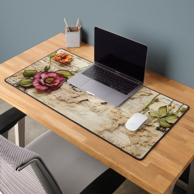 Romantic Vintage Parchment Letter Desk Mat (Office 2)
