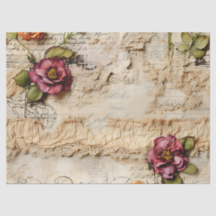 Romantic Vintage Parchment Letter Tissue Paper