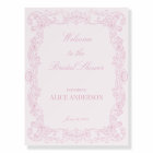Romantic Vintage Pink Bridal Shower Welcome Sign