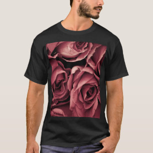 Romantic Vintage Rose Background T-Shirt