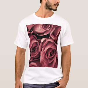 Romantic Vintage Rose Background T-Shirt
