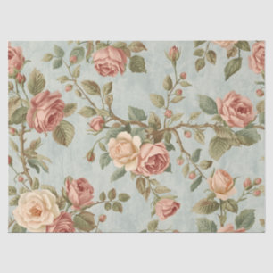 Romantic Vintage Rose Garden Tissue Paper