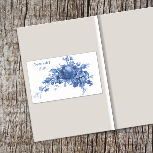 Romantic Vintage Rose In Blue Sticker