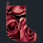 Romantic vintage rose small christmas stocking<br><div class="desc">Romantic vintage rose</div>