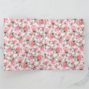 Romantic - vintage rose watercolor tissue paper card