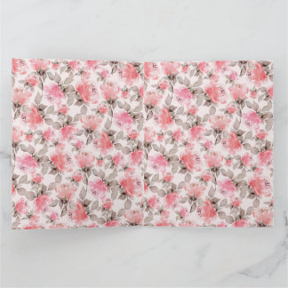 Romantic - vintage rose watercolor tissue paper card