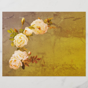 Romantic Vintage Roses Letterhead
