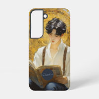 Romantic Vintage Style Art of Boy Reading