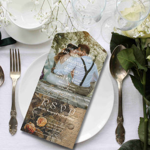 Romantic Vintage Watercolor Peach Rose Website All In One Invitation