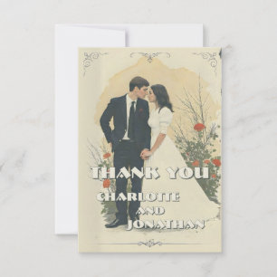 Romantic Vintage Wedding Couple Art