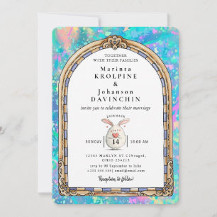 romantic vintage wedding invitation