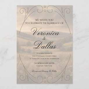 Romantic Vintage Wedding Invitation