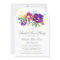 Romantic Violet Floral Bridal Shower Invitation