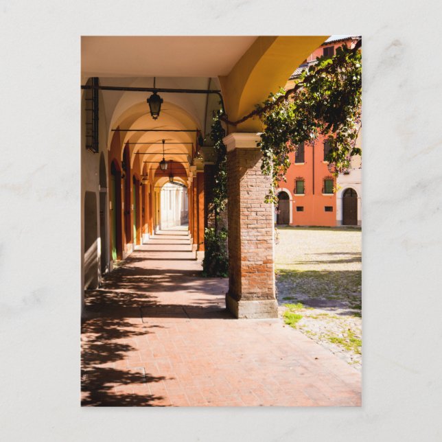 Romantic Walkway in Pretty Modena, Italy Postcard (Front)