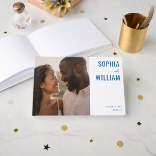 Romantic Warm Minimalist Photo Guest Book