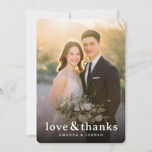 Romantic Warm Photo Thank You Card