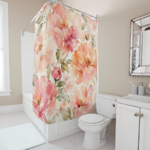 Romantic Warm Summer Watercolor Blossoms