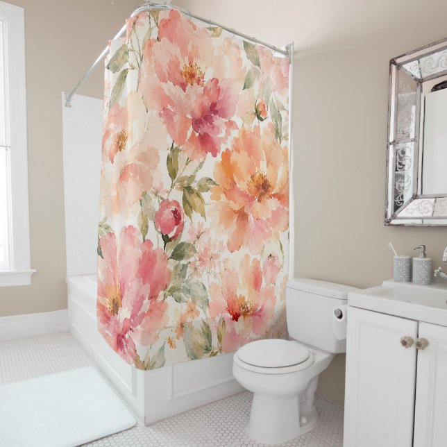 Romantic Warm Summer Watercolor Blossoms (In Situ)