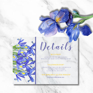 Romantic Watercolor Blue Floral Marble Enclosure